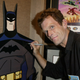 Kevin Conroy signs a life-sized stand of Batman during Wonderful World of Animation at Comic-Con 2004.